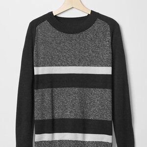 Gap Marled stripe-front pullover knit sweater small